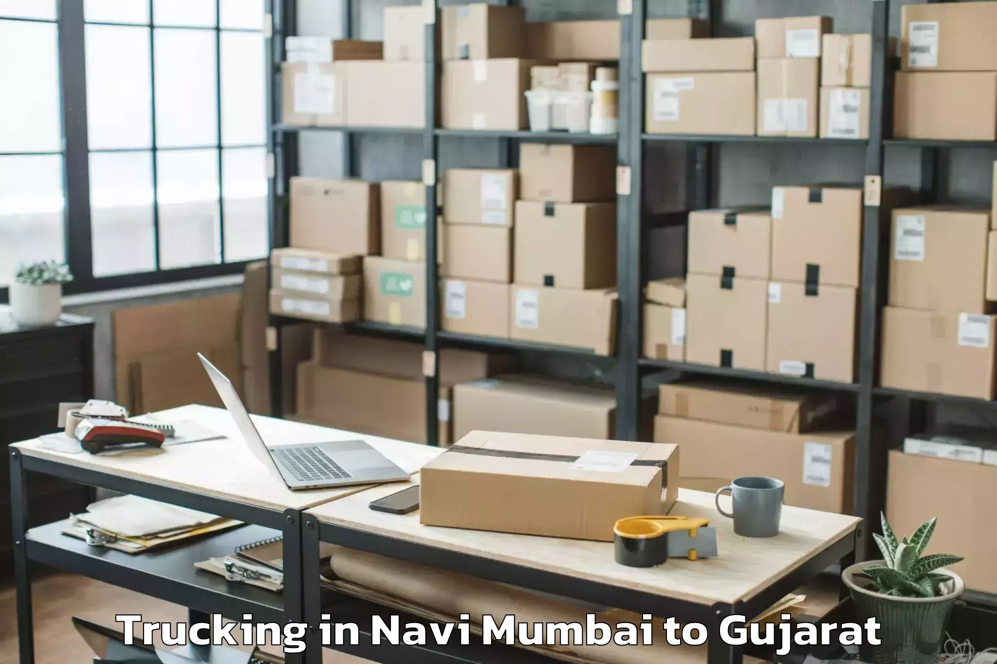 Trusted Navi Mumbai to Vejalpur Trucking